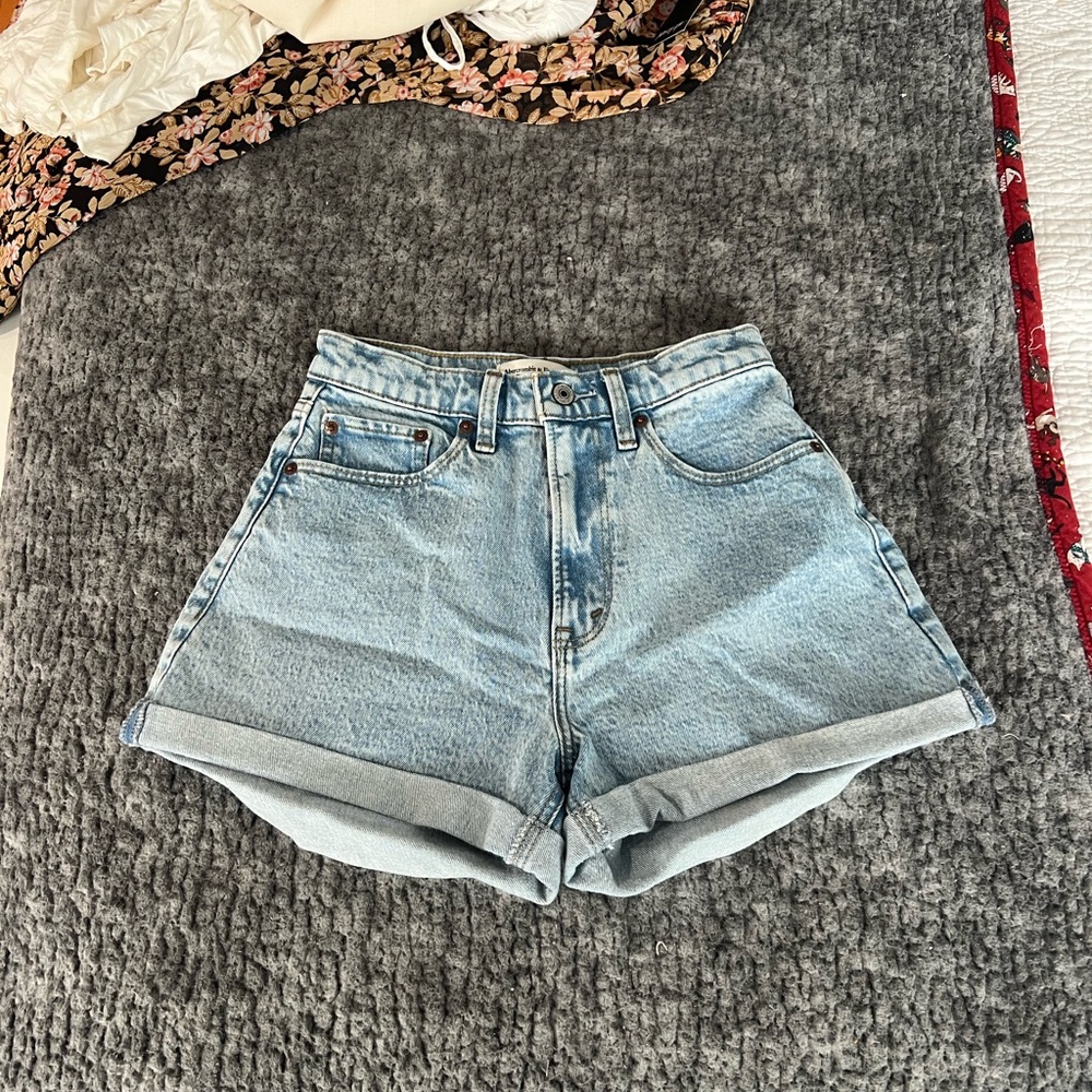 NWT Abercrombie Denim High-Waisted Shorts